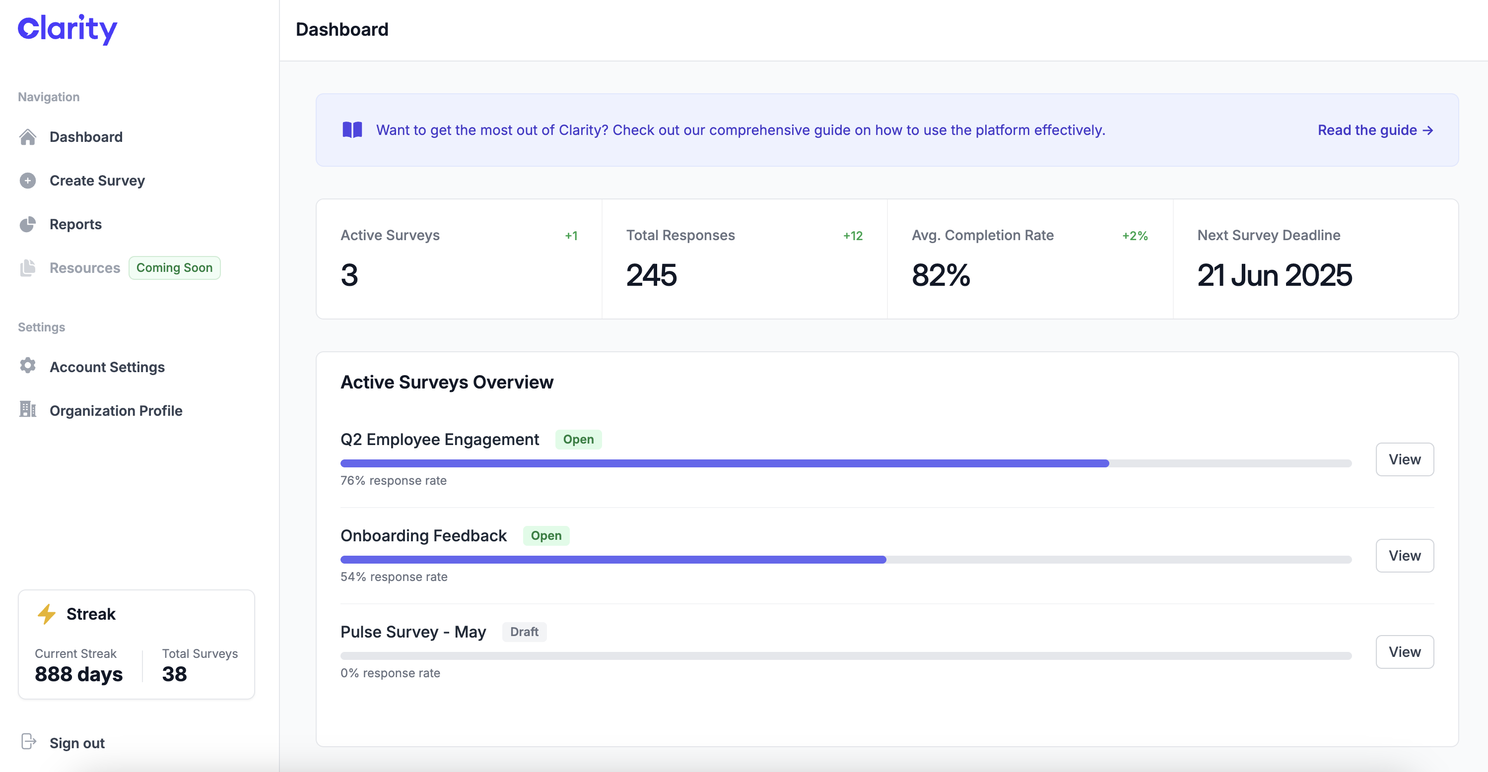 Clarity Solutions app screenshot